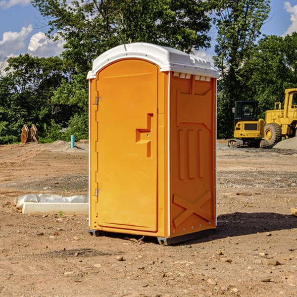 how often are the portable restrooms cleaned and serviced during a rental period in Defiance Missouri